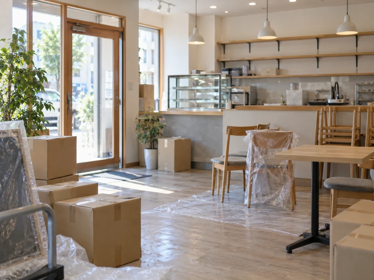開業準備をしている店の様子
